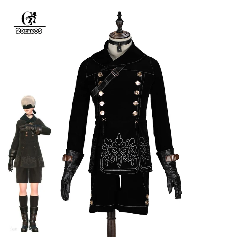 ROLECOS Game Nier Automatas костюмы для косплея модель 9S 9 S мужские полный комплект униформа