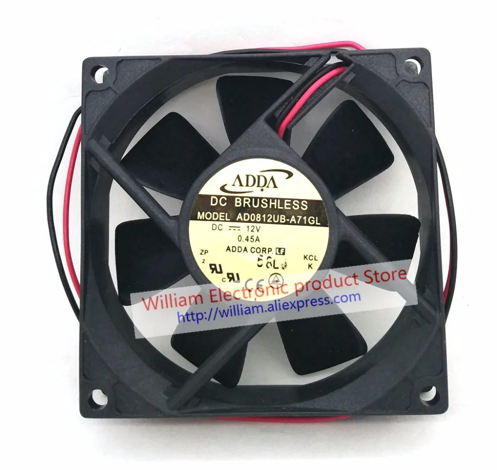 Новый Оригинальный ADDA 80*80*25 мм 12V 0.45A AD0812UB-A71GL охлаждающего вентилятора компьютера