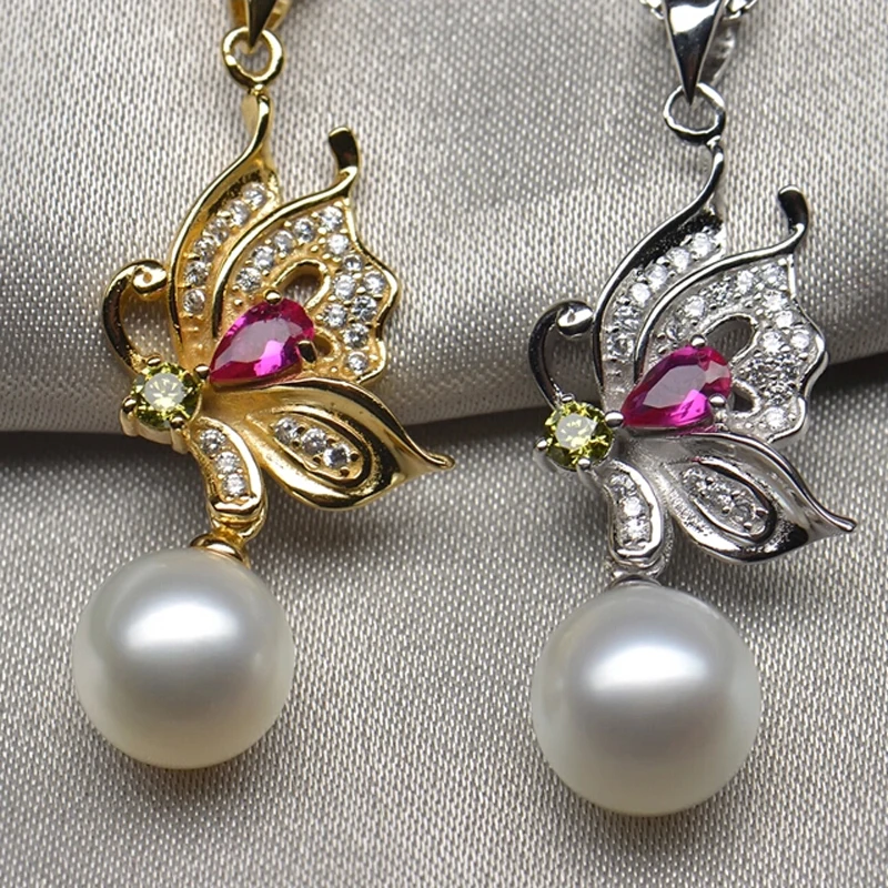 ?? Yikalaisi 2017 真珠のネックレス天然真珠ジュエリーチョーカーネックレスペンダント 925 スターリングシルバー女性のギフトのため