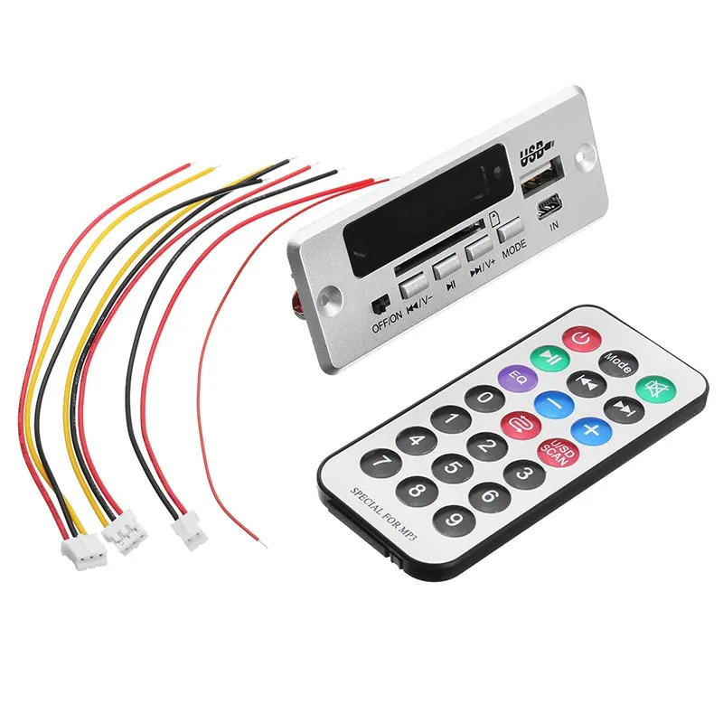 LEORY беспроводной bluetooth MP3 WMA радио FM декодер доска 12V5V Универсальный аудио усилитель плата модуль с USB TFCard для автомобиля