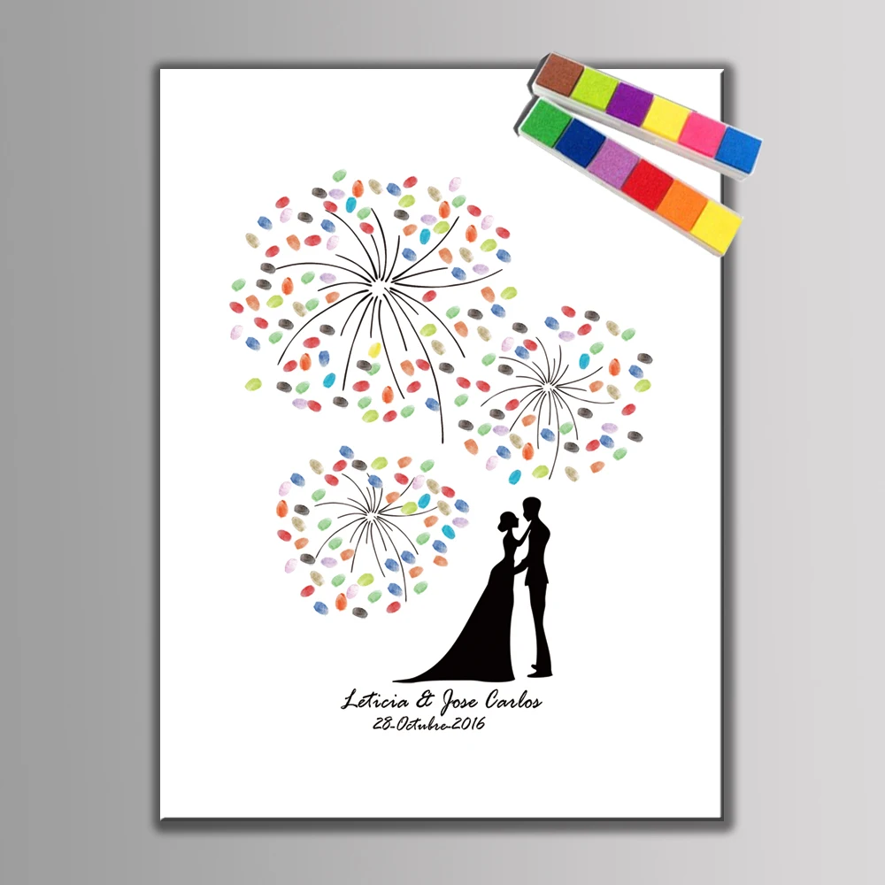 Милая пара Бесплатная персонифицированная на заказ имя даты отпечаток пальца