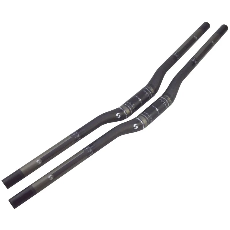 

flat bars 3K Mountain Bike Carbon Fiber Handlebar MTB Bicycle riser Handlebars 31.8*620/640/660/700/720/740/760mm Bicycle Parts