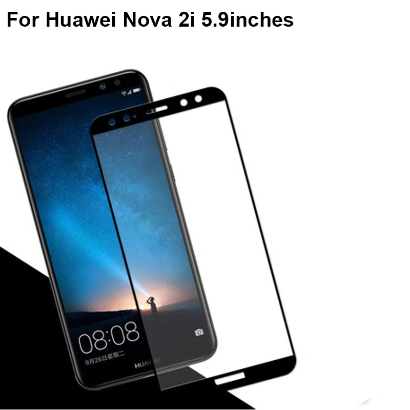 2 шт. закаленное стекло с полным покрытием для Huawei Nova 2i i Защитная пленка экрана