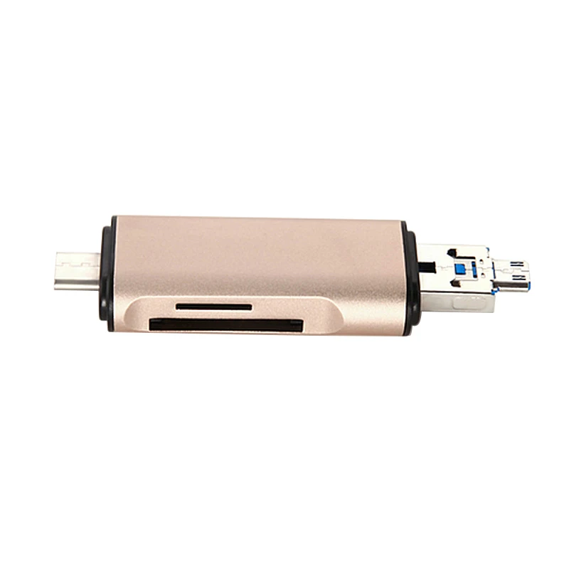 Кард-ридер Larryjoe Mini 3 в 1 устройство для чтения карт памяти с USB Type C Micro на 2 слота SD TF