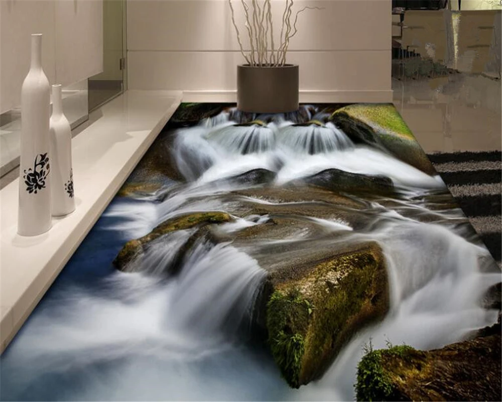 Обои beibehang papel de parede 3d пользовательские модные обои потоки водопадов пейзаж