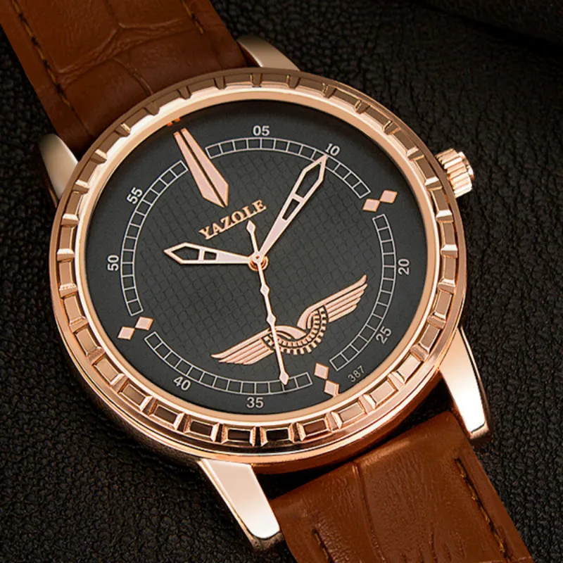 YAZOLE 387 Quarzuhr Große Zifferblatt Herrenuhr Luxus Marke Europäischen und Amerikanischen Business Männer Gold Armbanduhr Relogio Masculino