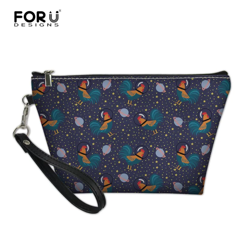 

FORUDESIGNS Rooster Cock Makeup Bags With Multicolor Pattern Mandala Cosmetics Pouchs For Travel Ladies Pouch Women Cosmetic Bag
