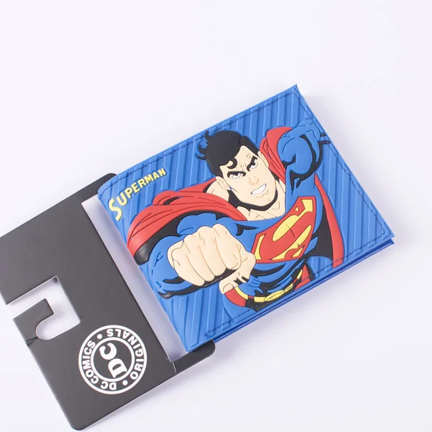 Superman Комиксы DC Marvel Летний стиль мужской кошелек ПВХ Бэтмен Аниме-Кошелек Сумочка Черный цвет Нежный человек модная коллекция кошельки в подарок - Цвет: Superman