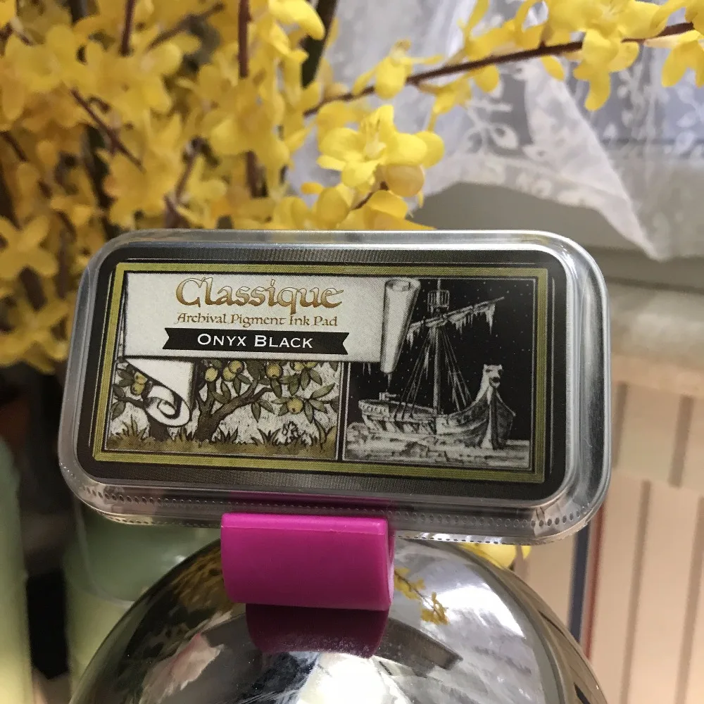 Tsukineko Inkpad CQ Classique Archival пигментные чернила Pad Vintage Metal Box Stamp водонепроницаемый 12