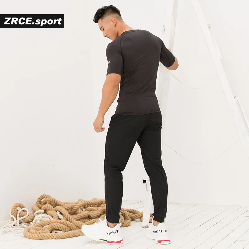 ZRCE Мужская модная повседневная футболка для бега высокое качество одежда