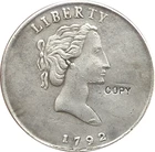 Оптовая продажа, 1792 четверти долларов, копия 100% coper, производство посеребренных монет