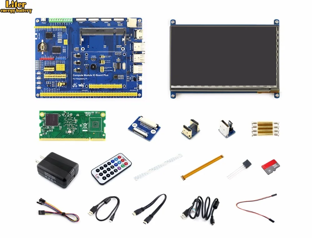 Raspberry Pi Compute Module 3 Lite Development Kit Тип B с компьютерным модулем 3 Lite 7 дюймов HDMI lcd, адаптер питания Micro SD карта