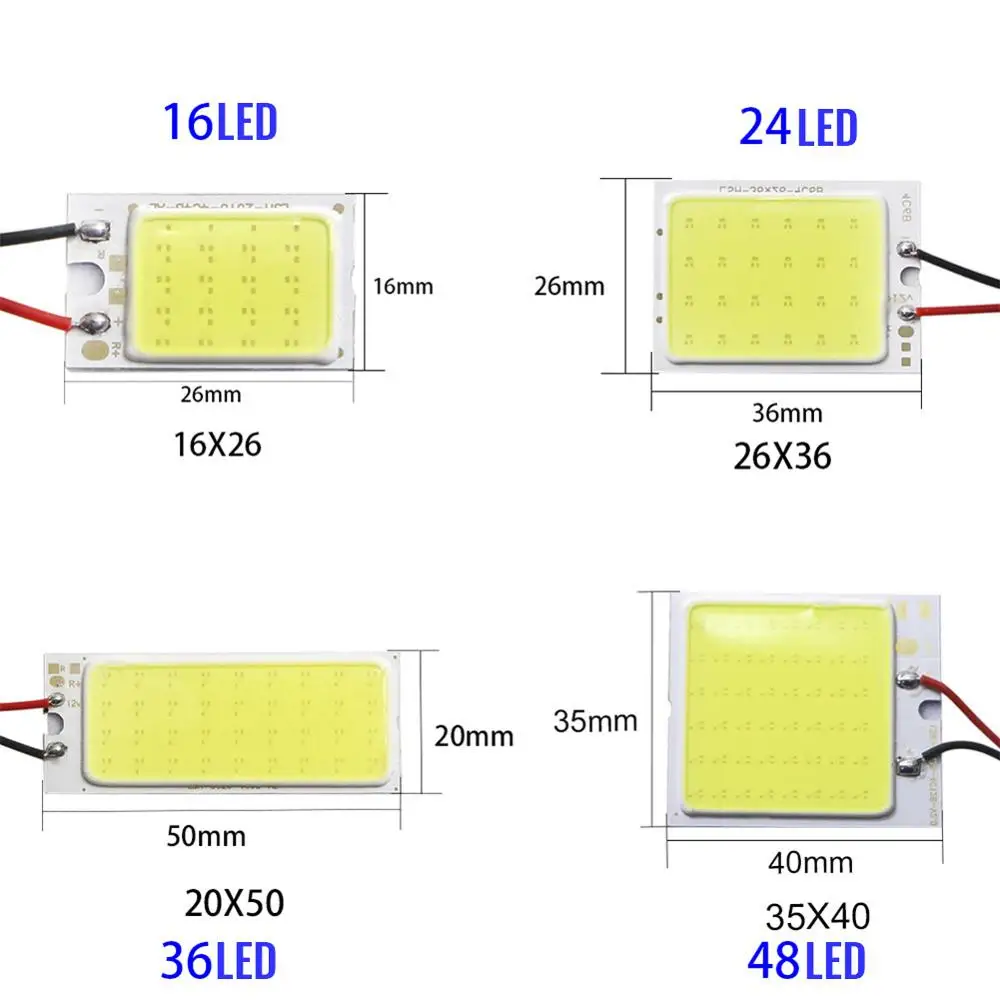 СВЕТОДИОДНЫЙ Автомобильный светильник Iceblue T10 Cob 16/24/36/48 SMD панель для автомобиля