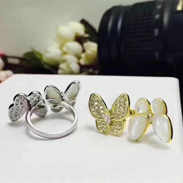 Дизайнерское модное 925 пробы Серебряное ювелирное изделие 3а вечерние кольца с кубическим цирконием