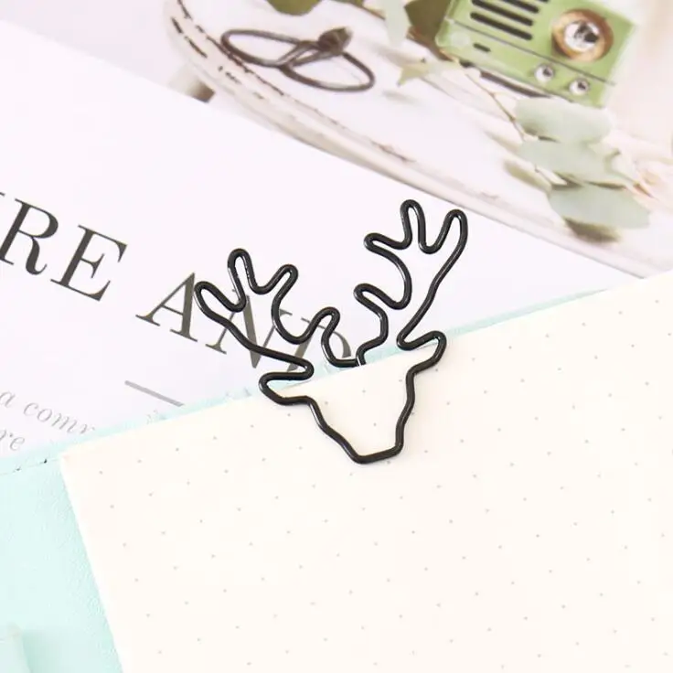 10 шт./лот креативный зажим для бумаги Kawaii Milu Deer Unicorn металлический закладной файл