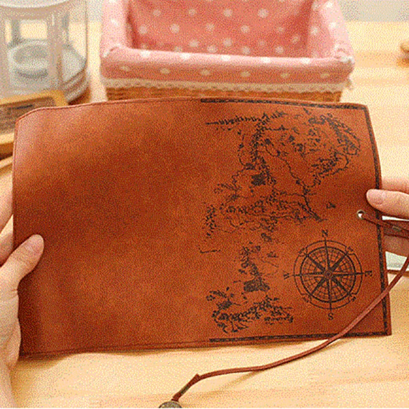 

1 Pcs Creative Vintage Pirate Roll PU Leather Pen Pencil Bag Retro Luxury Roll Wrap Up Cosmetic Pen Case Pouch Purse Bag