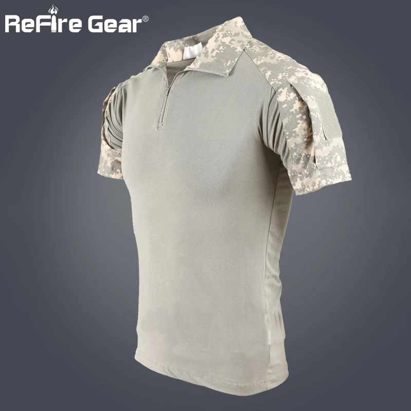 Рубашка поло ReFire Gear Мужская камуфляжная армейская Боевая тактическая в стиле