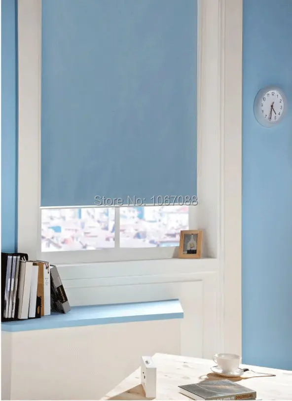Новые кастомизированные жалюзи из 100% полиэстера небесно голубого цвета с
