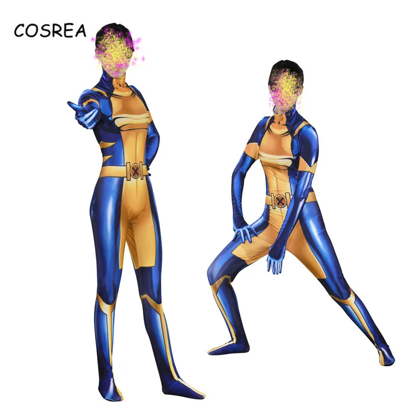 Костюм персонажа фильма X-Men: Evolution Laura Kinney Росомаха комбинезон для косплея женский