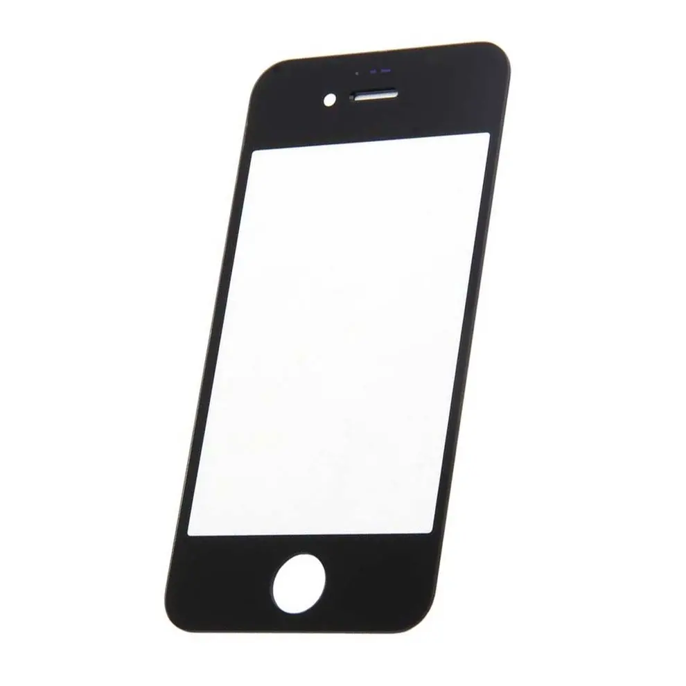 5 шт черный Передний экран стекло Замена объектива для Apple iPhone 4 4s мобильный