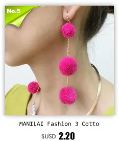 Manilai 5 цветов Богемия длинные Ленточки Серьги для Для женщин моде Длинные висячие серьги Этнические украшения Pendientes