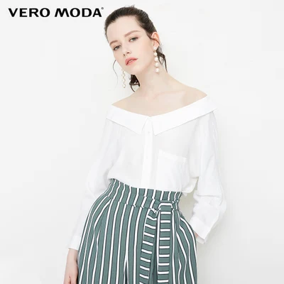 Snow white Vero Moda женская блузка с короткими рукавами и вырезом лодочкой | 318231585 - Цвет: Snow white