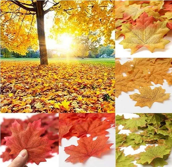 50 шт. разноцветные искусственные кленовые листья|fall leaves|artificial maple leavesmaple leaf |