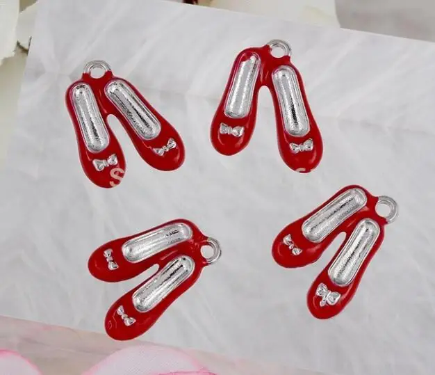 10 шт. винтажная бижутерия Эмаль Инь Янь Гвоздика цветок красные губы обувь демон