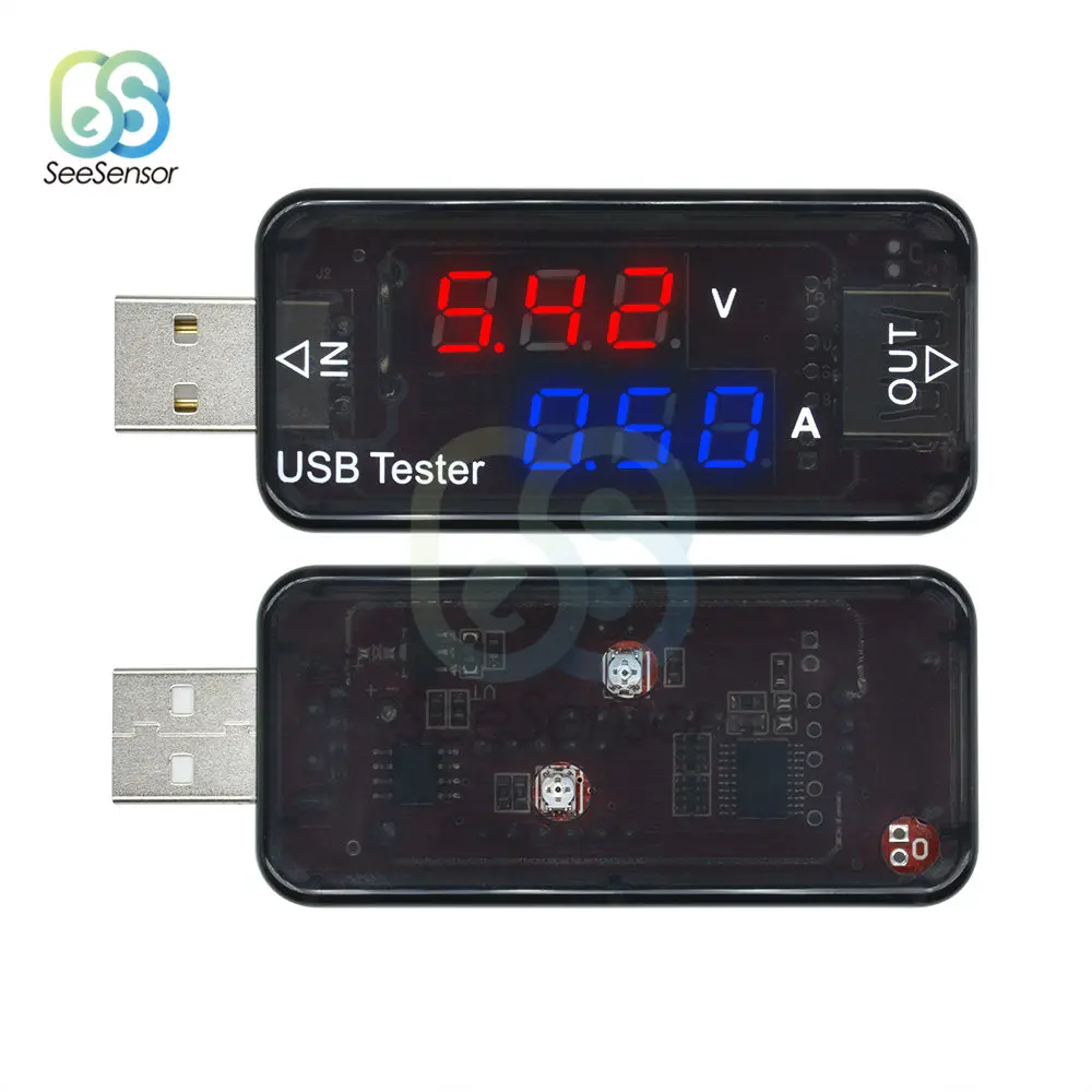 3 Digits Цифровой USB ток напряжение зарядный детектор 3/4 цифр Мобильная мощность Ток вольтметр Амперметр Напряжение зарядное устройство Тестер - Цвет: 3 Digits