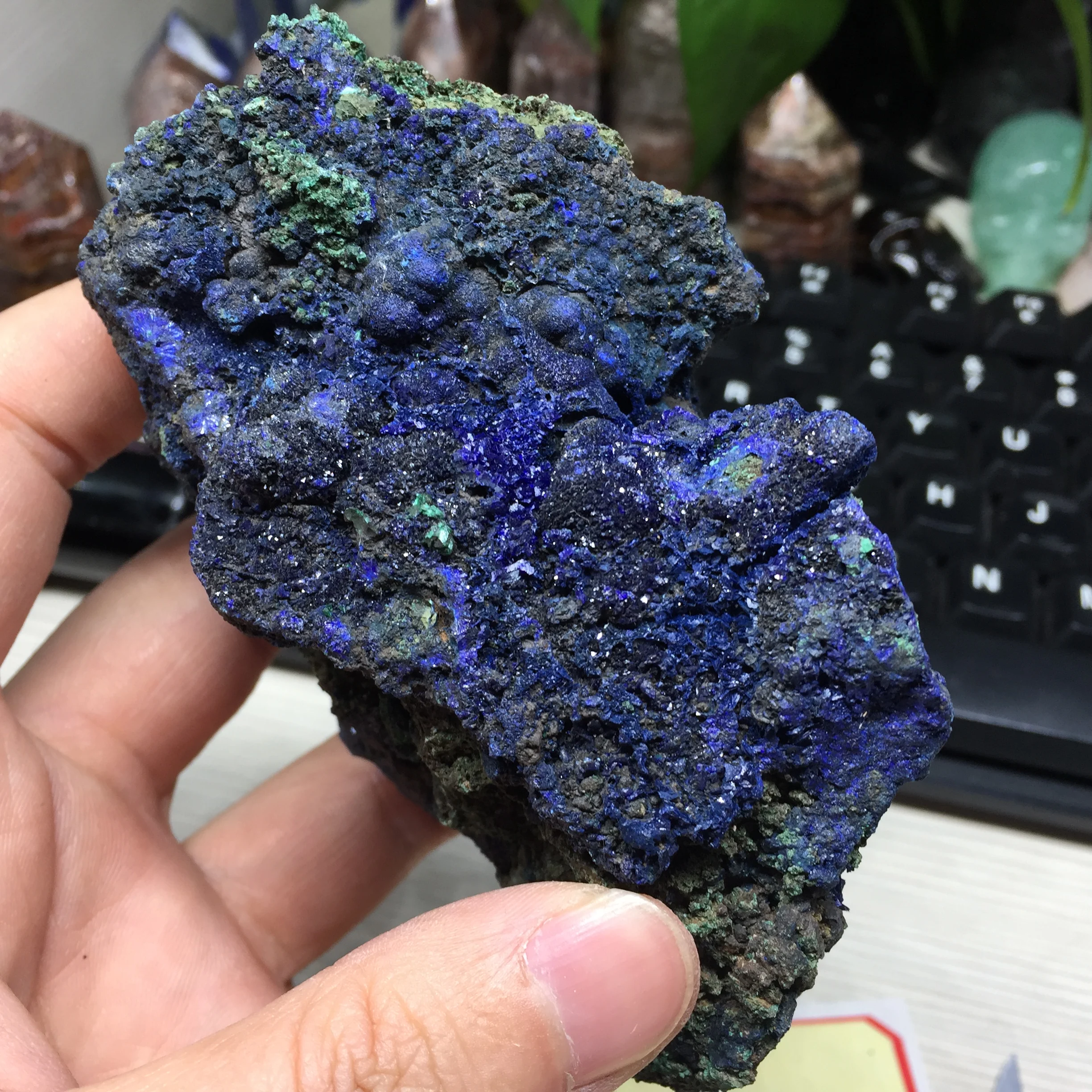 365 г натуральный материал образец azurite геодезический целебный Буле Малахитовый