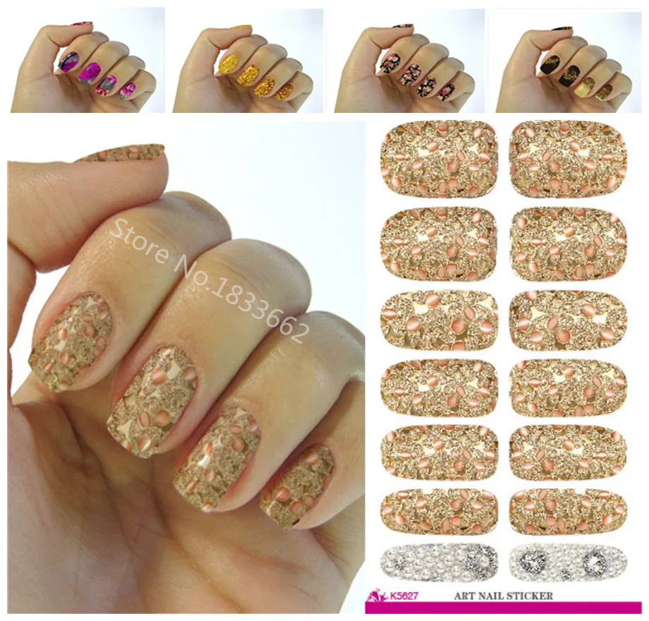 K627 Новая мода вода передача фольги ногтей наклейки все виды nail art дизайн шаблоны
