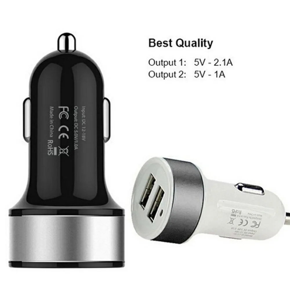 Универсальное автомобильное зарядное устройство YKSPACE с 2 USB-портами 5 В А умный