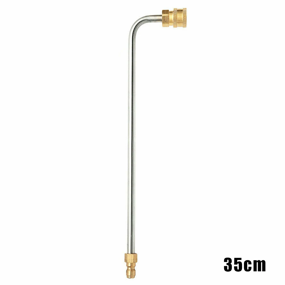 Горячая высокого давления шайба желоба стержень очиститель крепление для Лэнс палочка 1/4 дюймов быстрое подключение LFD - Цвет: 35CM 90 Curved Rod
