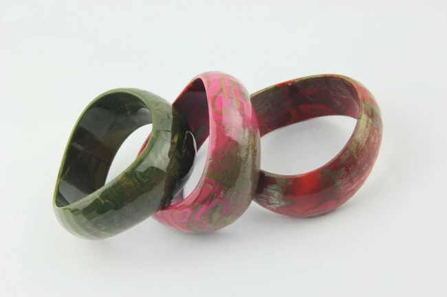 FishSheep винтажный большой резиновый Браслет манжета браслет для женщин новый