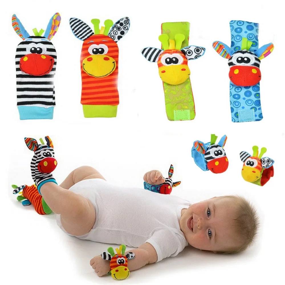 Мягкие животные подвески для младенцев Cartoon Baby Toys 0-12 месяцев.