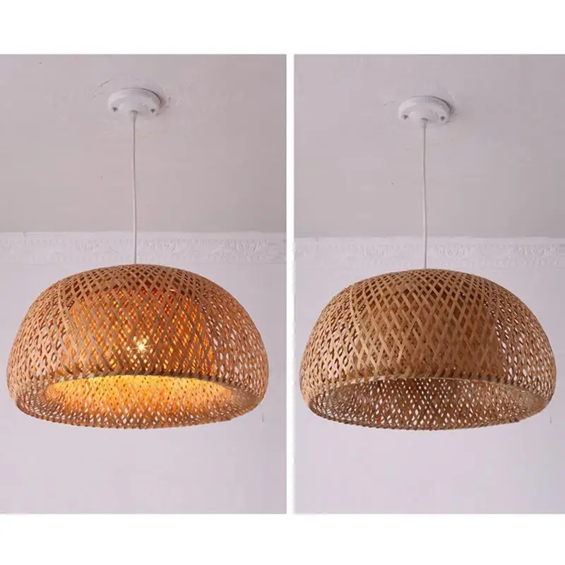 Современная бамбуковая ручная вязаная ТКАННАЯ Люстра для ресторана ручной