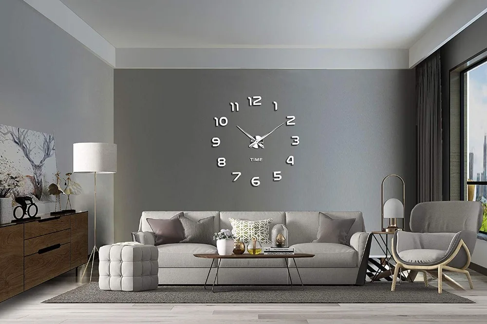 Новые часы настенные Horloge 3d Diy акриловые зеркальные наклейки украшение дома