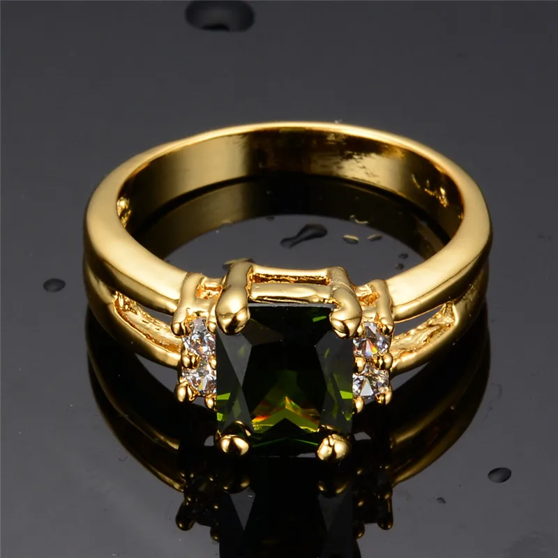 Очаровательные кольца из натурального перидота модные ювелирные изделия