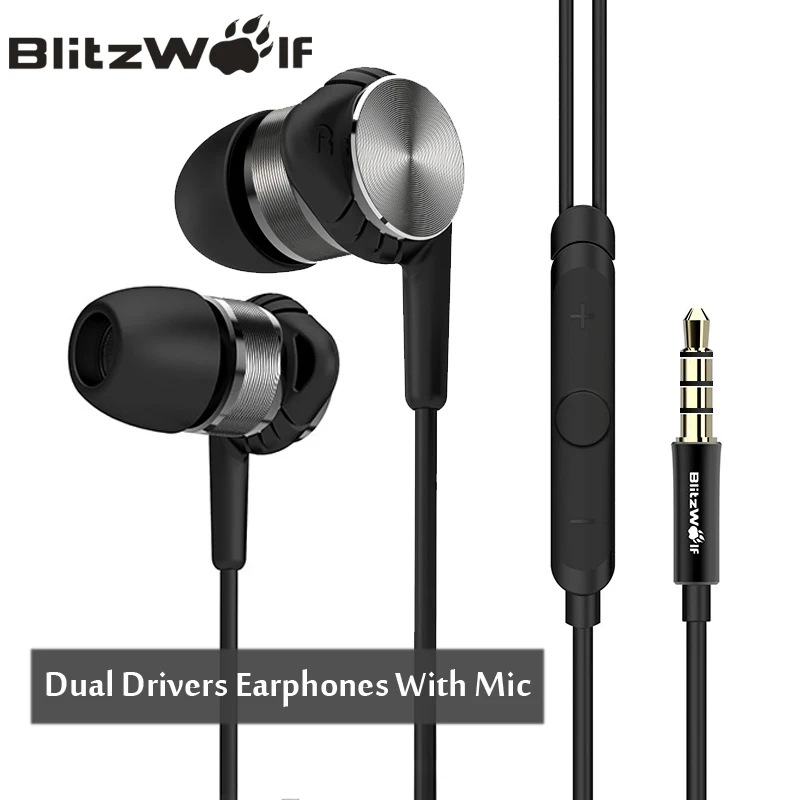 BlitzWolf BW VOX1 наушники вкладыши с железным шумоподавлением Универсальные для