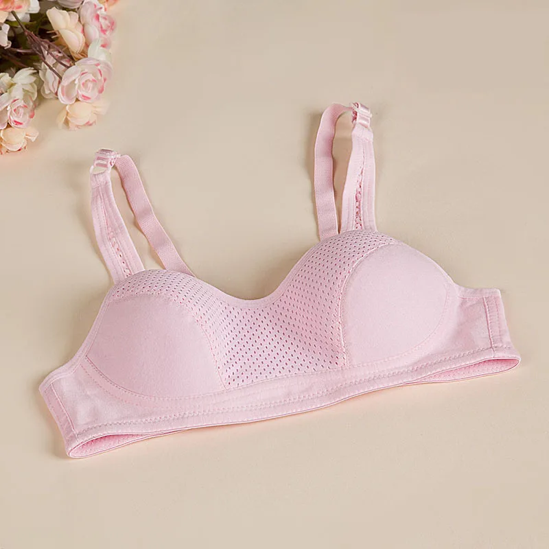 Однотонное хлопковое нижнее белье для девочек тонкие модели регулируемый