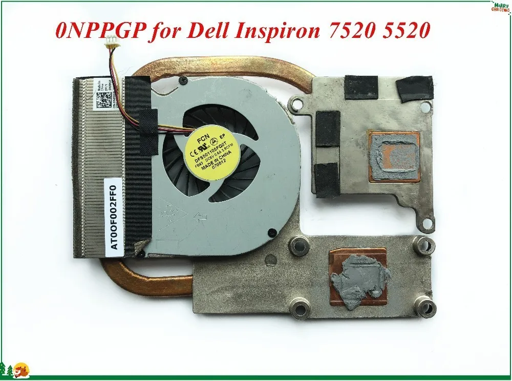 Высококачественный охлаждающий вентилятор для ноутбука + радиатор Dell Inspiron 7520 5520