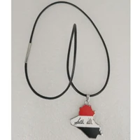 Necklace Ожерелье с мягкой эмалью в виде карты в Ираке - Окраска металла: Necklace
