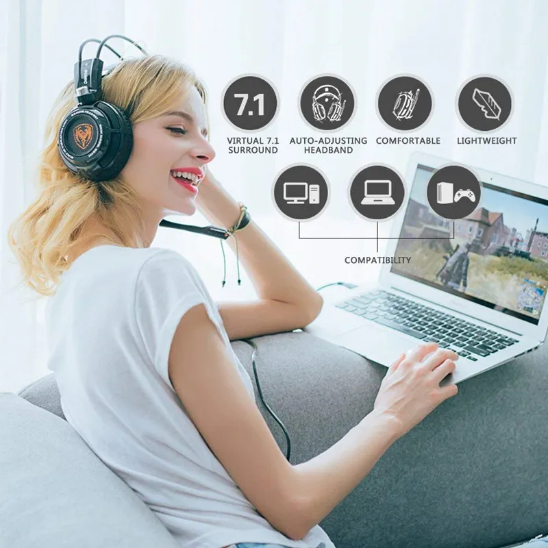 Розничная коробка somic G941 обновление USB 7 1 виртуальная игровая гарнитура с