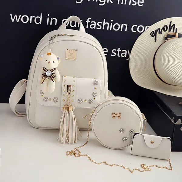 VIP Ссылка для Модный искусственный Рюкзак пеленки мешок 3 шт./компл - Цвет: beige 2