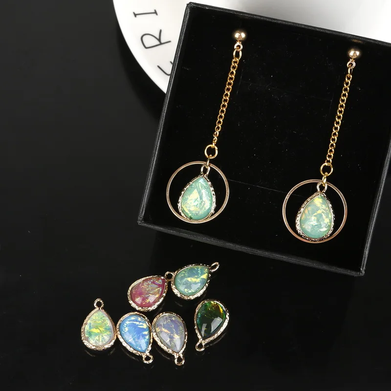 Copper edging Double sided cloud pendant Drop shape Width 12mm x Height 16mm Aperture approx. 2mm Plating gold | Украшения и