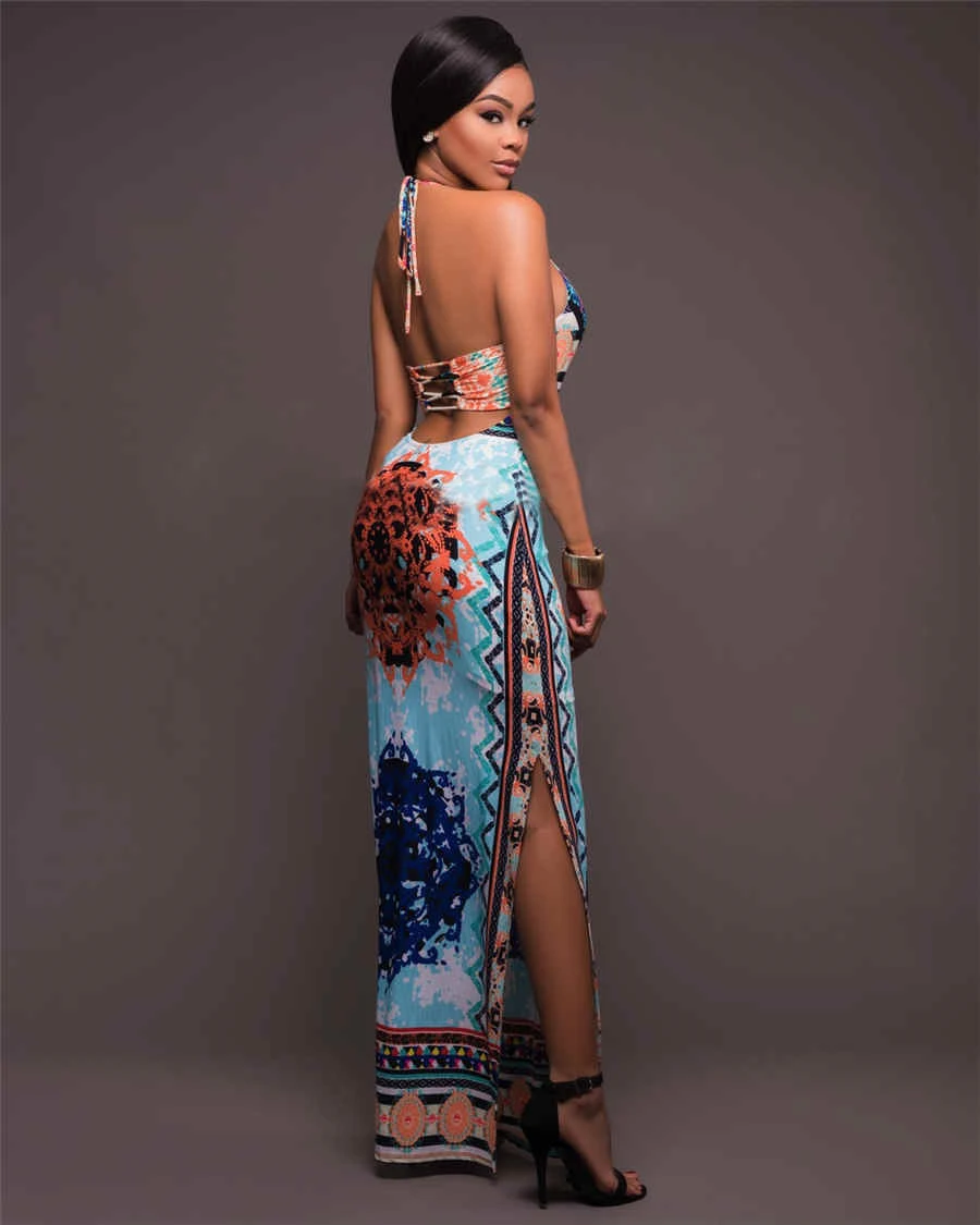 Фото Марка 2017 Женщины Dress Boho Чешские Холтер Макси Повседневная Спинки Винтаж Дамы Марка 2017 Женщины Dress Boho Чешские Холтер Макси Повседневная Спинки Винтаж Дамы
