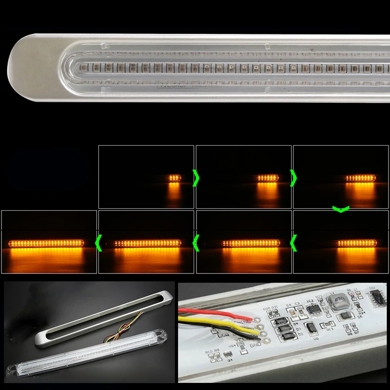 47LED 17 "красный + желтый светильник стоп поворот хвост 3-й тормозной для грузовика