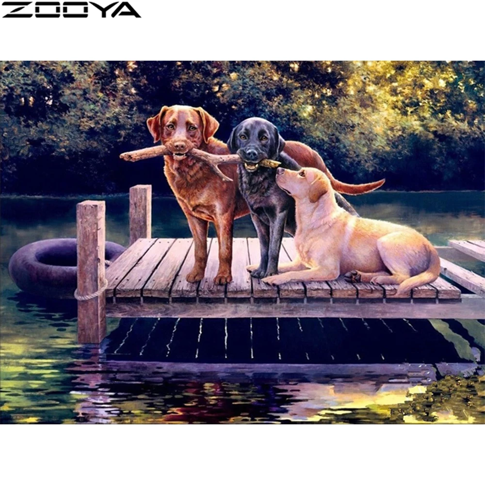 Zooya фото Алмазная вышивка распродажа Животные Изображение собаки из страз