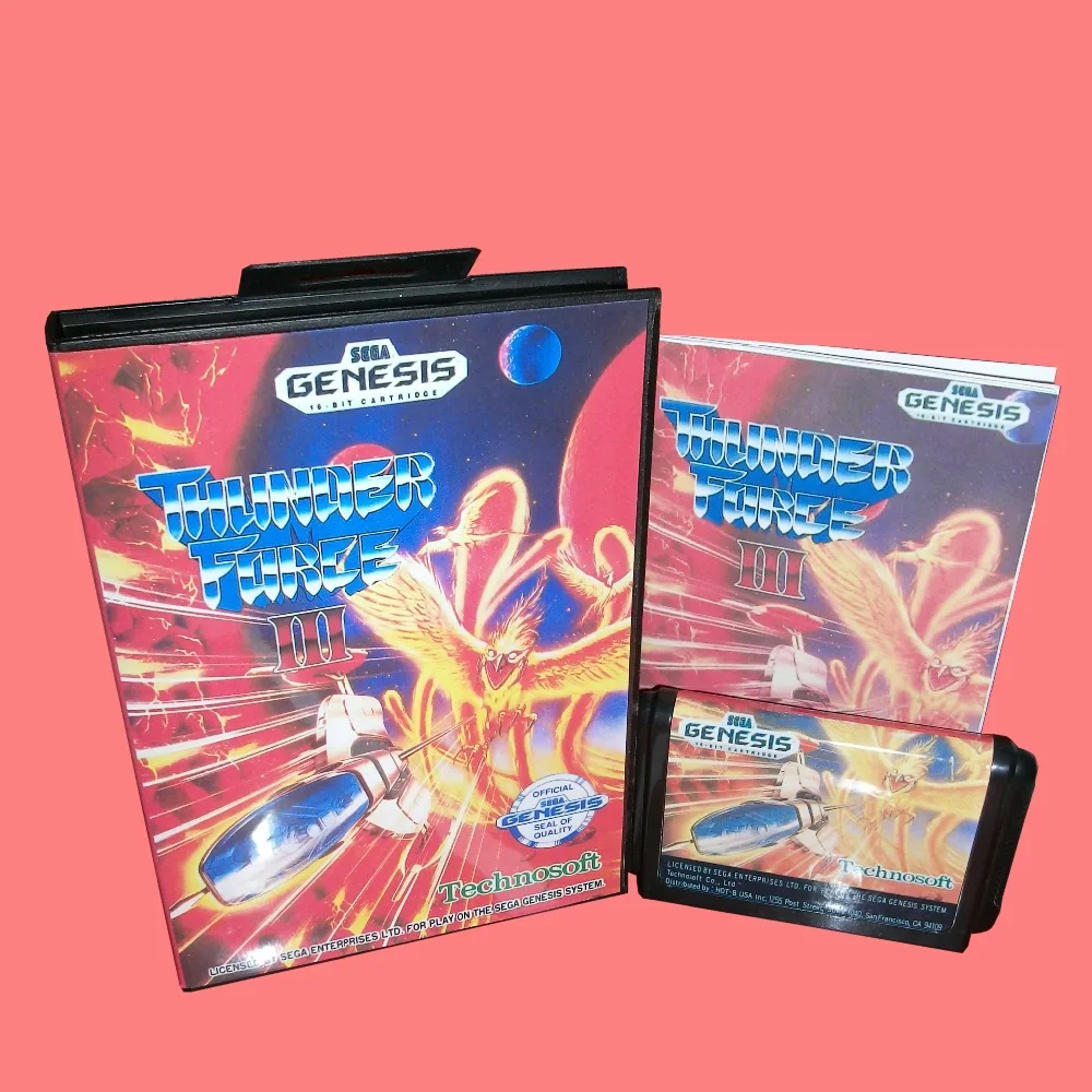 Сила грома III с коробкой и руководством 16 бит MD игровая карта для Sega Mega Drive Genesis|thunder