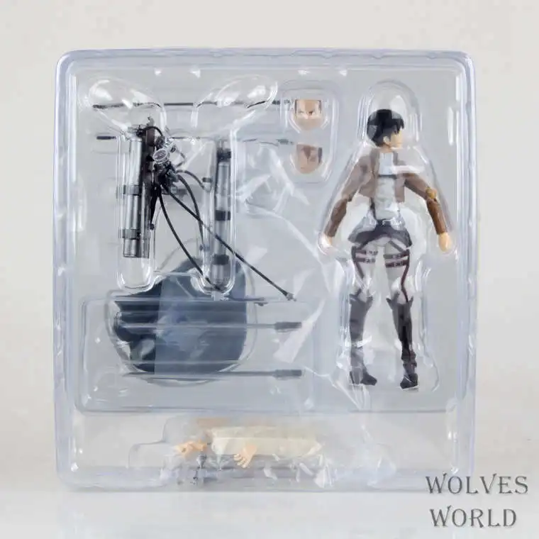 Аниме Фигурка 14 см атака на Титанов Shingeki no Kyojin Rivaille Figma 213 в штучной упаковке ПВХ
